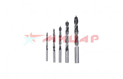 Сверло по дереву н-р 5шт (ф4-10мм) Fit 36105