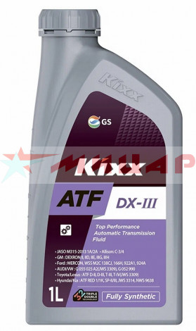Жидкость для АКПП Kixx ATF DEXRON-III 1л L2509AL1R1 *
