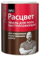 Краска эмаль для пола золотисто-коричневая 0,9кг Расцвет /быстросохнущая/ 66021