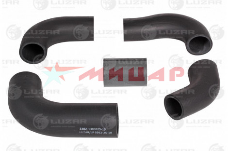 Патрубок радиатора ГАЗ-3110 дв 406 к-т 5 шт Luzar 31100-130301086 LPK 0306