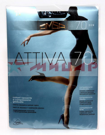 Колготки Omsa Attiva 70 /размер 5/ черный