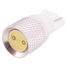 Автолампа светодиодная 12В T10 /W5W/ 1 SMD диод Extra Light 1-конт. радиатор БЕЛАЯ SW /салон, габари Автолампа светодиодная 12В T10 /W5W/ 1 SMD диод Extra Light 1-конт. радиатор БЕЛАЯ SW /салон, габари