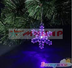 Игрушка новогодняя светящаяся Снежинка /на батарейках/ 725688 Игрушка новогодняя светящаяся Снежинка /на батарейках/ 725688
