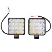 Фара светодиодная 27W 6000К 12V/24V  85*85*19 дальн к-т 2шт S07201097