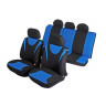Чехлы автомобильные SKYWAY Protect-1 велюр 9 предм. черно/синий S01301034