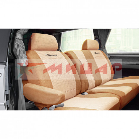 Чехлы автомобильные Transform MPV-004 задний /т.беж/св.беж/