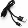 Кабель USB - microUSB 1м 2А черный Ergolux ELX-CDC01P-C02