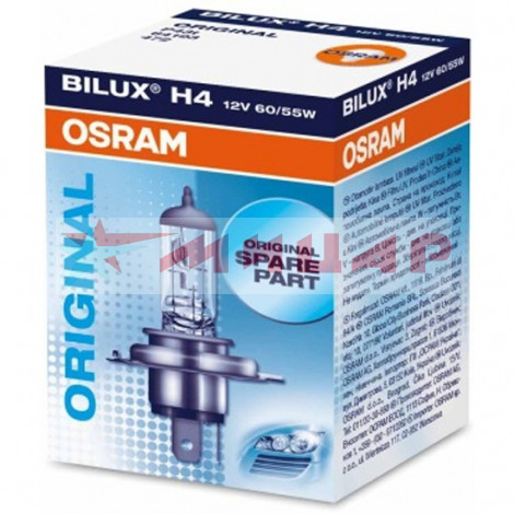 Автолампа H4 12В 60/55 P43t OSRAM 64193