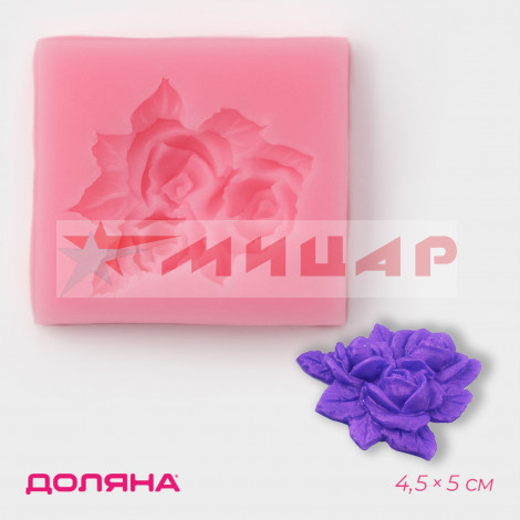 Молд кулинарный силиконовый Букет роз /4,5*5см/ 2389087