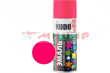 Краска Kudo флуоресцентная 520 мл Розовая KU-1207 аэрозоль