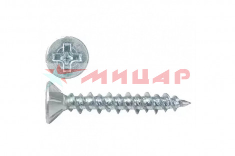 Шуруп фурнитурный 4,1*30 оцинкованный потай