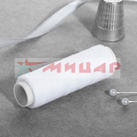 Нитки белые х/б 200м /9917654/ 40/2