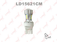 Автолампа светодиодная 12В А 12-21-5 T20 W3*16q 18SMD 7000K 2-х конт б/цок CANbus  LYNXauto LD15621CM