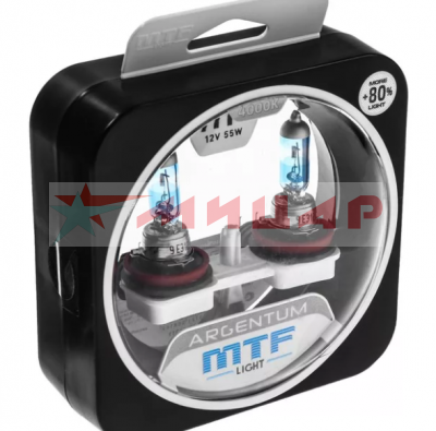 Автолампа H11 12В 55W MTF Light 4000K Argentum +80% H8A1211 В003183 Автолампа H11 12В 55W MTF Light 4000K Argentum +80% H8A1211 В003183