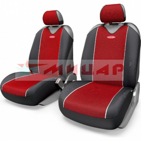 Чехлы автомобильные МАЙКИ Carbon Plus /черно-красный/ CRB-902Pf BK/RD 9 предм.